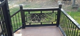 Designer Balcony or Deck Railing - 6 ft. Powder Coated ...