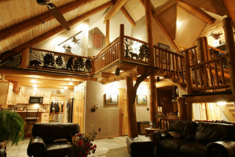 Log Home Railing