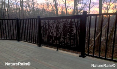 Artistic Deck Railing - Deer - By NatureRails.com