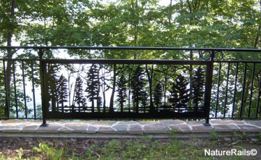 Metal Railing for Boat by the Dock - Trees - by NatureRails.com