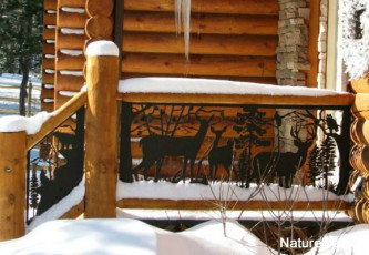 Porch Railing Deer Fawn - by NatureRails.com
