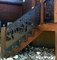 Stair Railing - Tree Panel - By NatureRails.com