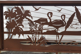 Palms and Birds Railing insert