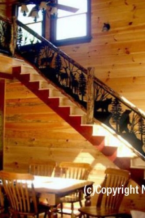 Custom Railing Photos For Balcony Deck Or Stairs Naturerails 12400 Custom Stair Railing With Bears In 04 05