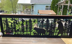 Wildlife Railing Panel Insert – 30x96 inch Decorative Metal Art