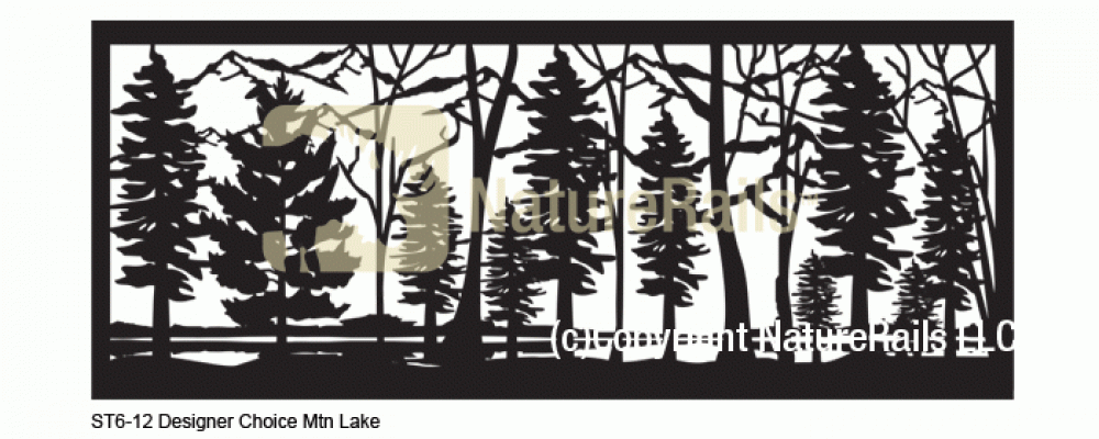 Mountain Lake Decorative Metal Rail Insert