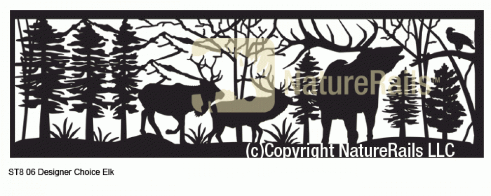 Wildlife Railing Panel Insert for 30x96 inch Decorative Metal Art - Image 9