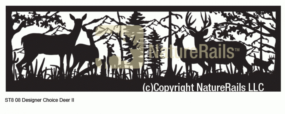 Wildlife Railing Panel Insert for 30x96 inch Decorative Metal Art - Image 7