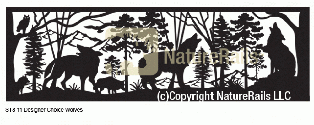 Wildlife Railing Panel Insert for 30x96 inch Decorative Metal Art - Image 5