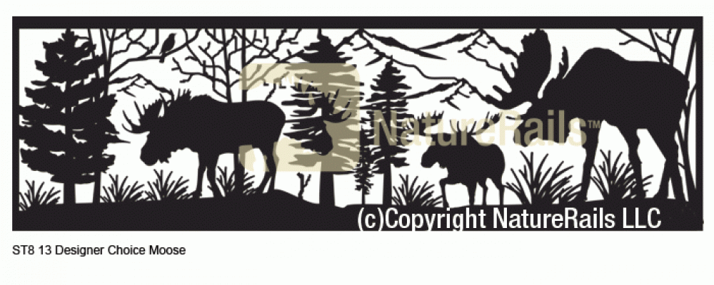 Wildlife Railing Panel Insert for 30x96 inch Decorative Metal Art - Image 3