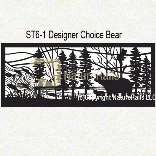 Deck Panel Insert 30x72 inch wildlife railing panel
