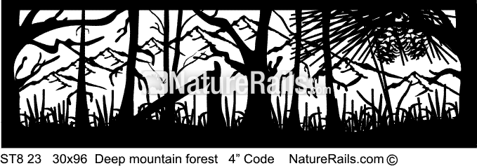 Custom Railing Forest and Mountain